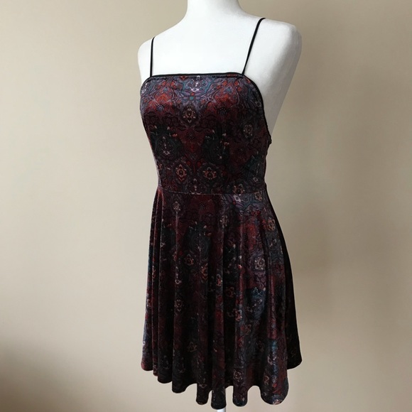 Urban Outfitters boho velvet babydoll dress - Picture 1 of 8